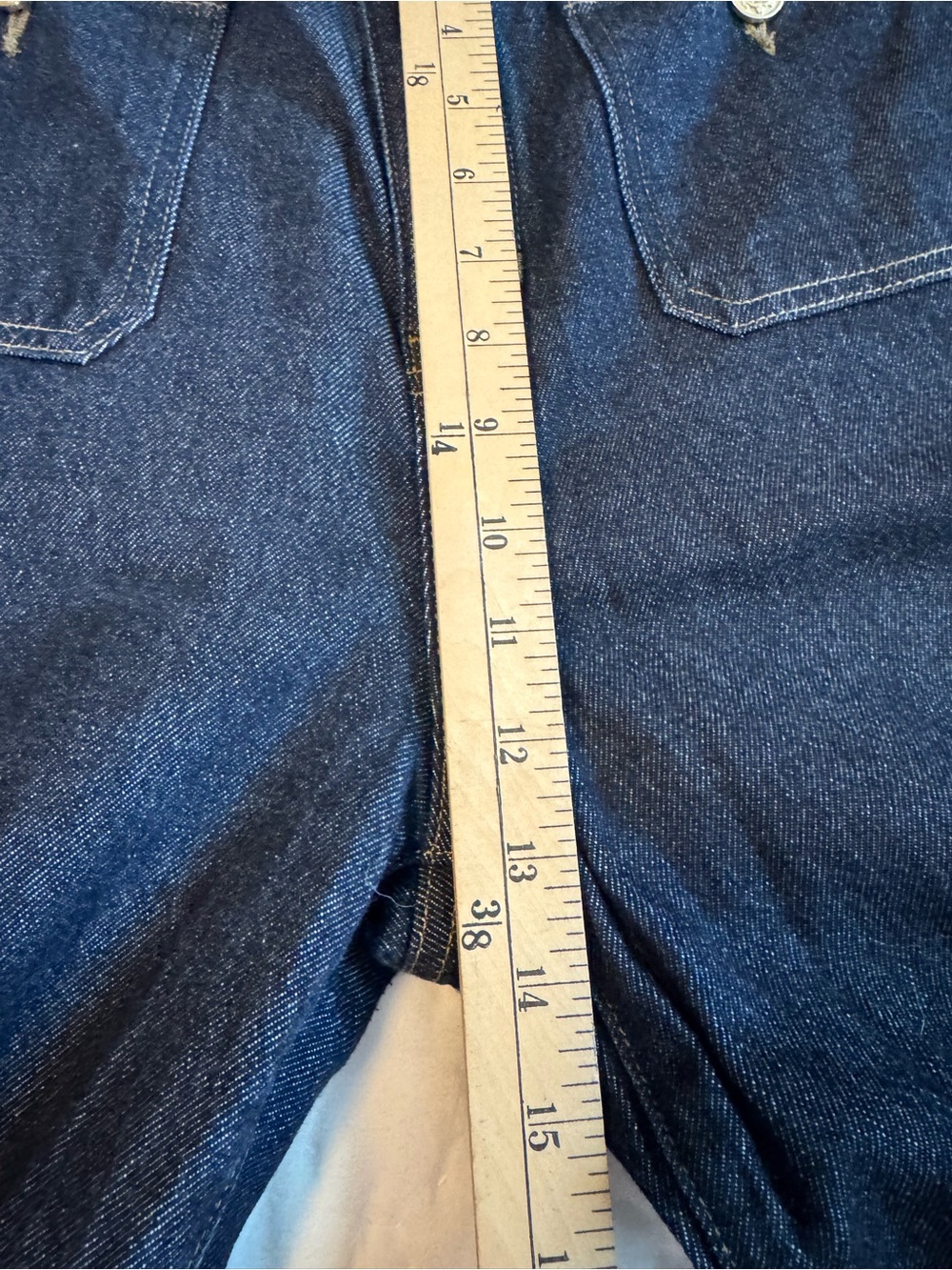 J. Crew Dark Blue Wide Leg Jeans with Front Patch Pockets - Picture 5 of 9